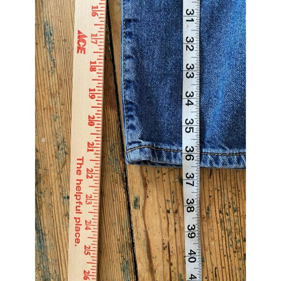 Zara Womens Blue High-Waisted Denim Tapered Jeans 6 Paperbag Elastic Waist - Picture 6 of 7